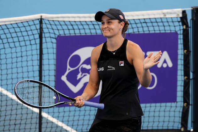 TENNIS ADELAIDE INTERNATIONAL, Ash Barty of Australia celebrates victory during her match against Elena Rybakina of Kazakhstan in the Final of the the Adelaide International Tennis Tournament, at Memorial Drive, in Adelaide, Sunday, January 9, 2022. ( NO ARCHIVING, EDITORIAL USE ONLY, NO USE IN BOOKS WITHOUT CONSENT ADELAIDE SA AUSTRALIA  Copyright: xMATTxTURNERx 20220109001611962001