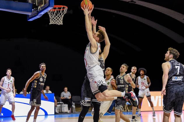 Barmer 2 Basketball Bundesliga ProB, Rheinstars Koeln vs Iserlohn Kangaroos, 08 01 2022 Florian Wendeler RheinStars Koeln 9 , Barmer 2 Basketball Bundesliga ProB, Rheinstars Koeln vs Iserlohn Kangaroos on 08 01 2022 at ASV Koeln in Koeln North Rhine-Westphalia Copyright: xBEAUTIFULxSPORTS Mueller-Laschetx