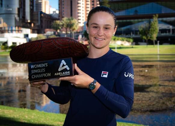 Tennis, WTA tournament in Adelaide, winner Ashleigh Barty - photo shoot