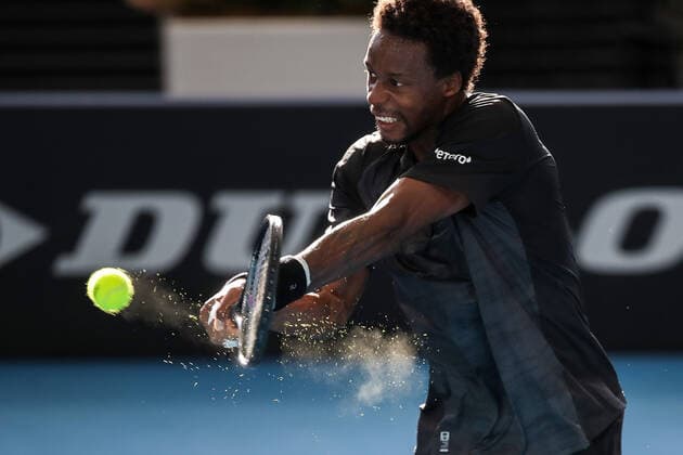 TENNIS ADELAIDE INTERNATIONAL, Gael Monfils of France during his match with Karen Khachanov of Russia in the Final of the the Adelaide International Tennis Tournament, at Memorial Drive, in Adelaide, Sunday, January 9, 2022. ( NO ARCHIVING, EDITORIAL USE ONLY, NO USE IN BOOKS WITHOUT CONSENT ADELAIDE SA AUSTRALIA  Copyright: xMATTxTURNERx 20220109001611967431