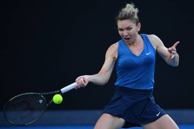 TENNIS MELBOURNE SUMMER SET, Simona Halep of Romania in action during their woman?s final match against Veronika Kudermetova of Russia on Day 7 of the Melbourne Summer Set tennis tournament at Melbourne Park in Melbourne, Sunday, January 9, 2022. ( NO ARCHIVING, EDITORIAL USE ONLY, NO USE IN BOOKS WITHOUT CONSENT MELBOURNE VIC AUSTRALIA  Copyright: xJAMESxROSSx 0146986462st