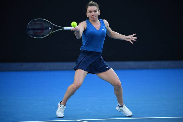 TENNIS MELBOURNE SUMMER SET, Simona Halep of Romania in action during their woman?s final match against Veronika Kudermetova of Russia on Day 7 of the Melbourne Summer Set tennis tournament at Melbourne Park in Melbourne, Sunday, January 9, 2022. ( NO ARCHIVING, EDITORIAL USE ONLY, NO USE IN BOOKS WITHOUT CONSENT MELBOURNE VIC AUSTRALIA  Copyright: xJAMESxROSSx 0146986475st