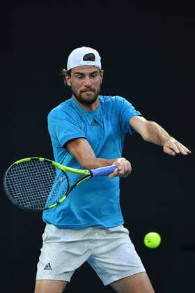 TENNIS MELBOURNE SUMMER SET, Maxime Cressy of the U.S in action during their men?s final match against Rafael Nadal of Spain on Day 7 of the Melbourne Summer Set tennis tournament at Melbourne Park in Melbourne, Sunday, January 9, 2022. ( NO ARCHIVING, EDITORIAL USE ONLY, NO USE IN BOOKS WITHOUT CONSENT MELBOURNE VIC AUSTRALIA  Copyright: xJAMESxROSSx 0146986855st