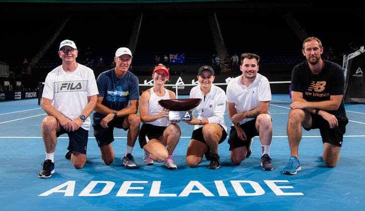 Tennis, WTA tournament in Adelaide, doubles final, Sanders Barty defeat Klepac Jurak Schreiber