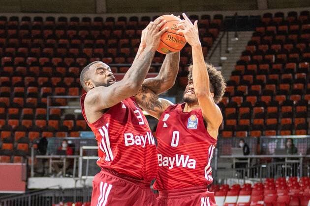 K Rivers 3 FC Bayern , Nick Weiler Babb 0 FC Bayern , FC Bayern Basketball vs Chemnitz Niners, easyCredit BBL, 09 01 2022 Muenchen Bayern Germany Copyright: xkolbert-press UlrichxGamelx