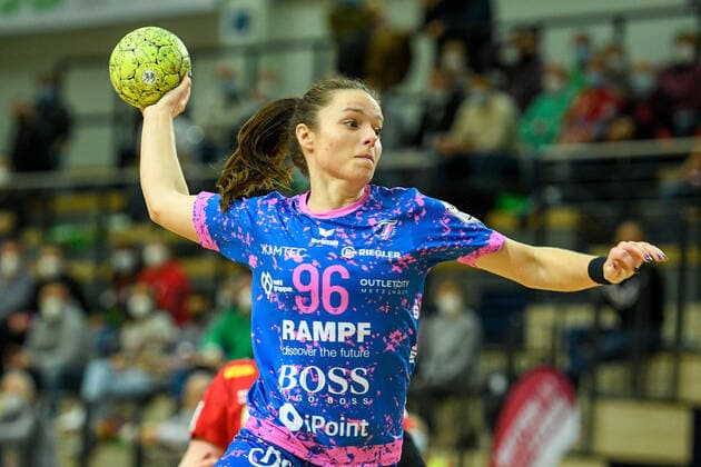 Halle, Germany 11 September 2021 1 HBL Women 2021 2022 SV Union Halle Neustadt Wildcats vs Metzingen Dagmar Nocun Metzingen SWH arena Sachsen Anhalt Copyright: xFotostandx xBallaschx
