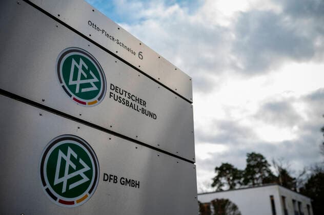 Football, raid on DFB headquarters, archive footage