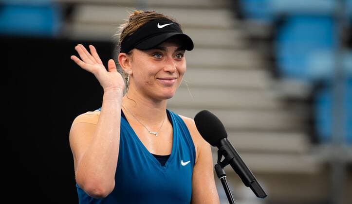 Mandatory Credit: Photo by Rob Prange Shutterstock (12750051k) Paula Badosa of Spain in action during the first round of the 2022 Sydney Tennis Classic WTA, Tennis Damen 500 tennis tournament 2022 Sydney Tennis Classic Day 1 - 10 Jan 2022 2022 Sydney Tennis Classic Day 1 - 10 Jan 2022  Copyright: xRobxPrange Shutterstockx 12750051k