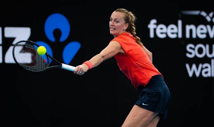 Mandatory Credit: Photo by Rob Prange Shutterstock (12750051aw) Petra Kvitova of the Czech Republic in action during the first round of the 2022 Sydney Tennis Classic WTA, Tennis Damen 500 tennis tournament 2022 Sydney Tennis Classic Day 1 - 10 Jan 2022 2022 Sydney Tennis Classic Day 1 - 10 Jan 2022  Copyright: xRobxPrange Shutterstockx 12750051aw
