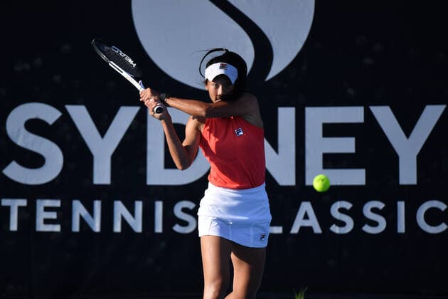 SYDNEY TENNIS CLASSIC, Priscilla Hon of Australia in action during her match against Jaqueline Cristian of Romania on Day 1 of the Sydney Tennis Classic at Sydney Olympic Park in Sydney, Monday, January 10, 2022. ( NO ARCHIVING, EDITORIAL USE ONLY, NO USE IN BOOKS WITHOUT CONSENT SYDNEY NSW AUSTRALIA  Copyright: xDEANxLEWINSx 20220110001612251789