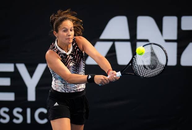 Mandatory Credit: Photo by Rob Prange Shutterstock (12750051dg) Daria Kasatkina of Russia in action during the first round of the 2022 Sydney Tennis Classic WTA, Tennis Damen 500 tennis tournament 2022 Sydney Tennis Classic Day 1 - 10 Jan 2022 2022 Sydney Tennis Classic Day 1 - 10 Jan 2022  Copyright: xRobxPrange Shutterstockx 12750051dg