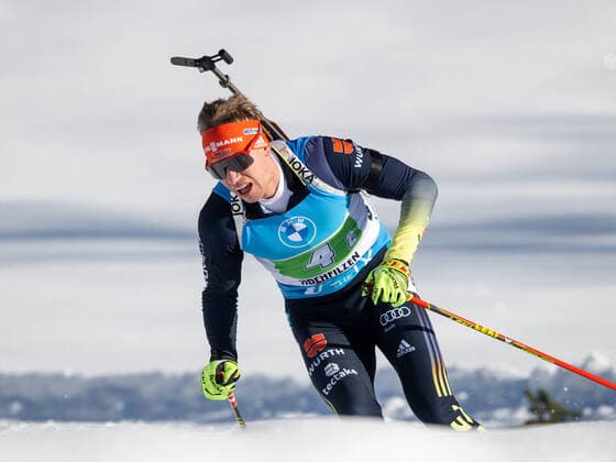 Johannes KUEHN KÜHN GER, WSV Reit im Winkl Biathlon, IBU World Cup, 4 x 7,5 km relay men, on 11 12 2021 in Hochfilzen, Austria Source Copyright Credit Oryk HAIST xx