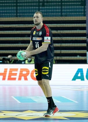 09 01 2022, Buderus Arena, Wetzlar, handball friendly match Germany vs France , handball friendly match Germany vs France, in picture Julius Kühn Germany photo EU Images Wetzlar Buderus Arena Hesse Germany  eu-images-506