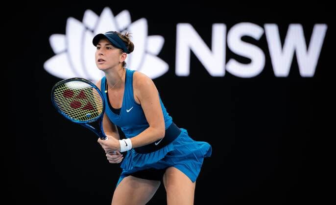 Mandatory Credit: Photo by Rob Prange Shutterstock (12750372f) Belinda Bencic of Switzerland in action during the first round of the 2022 Sydney Tennis Classic WTA, Tennis Damen 500 tennis tournament Sydney Tennis Classic, Day 2, Tennis, Olympic Park, Sydney, Australia - 11 Jan 2022 Sydney Tennis Classic, Day 2, Tennis, Olympic Park, Sydney, Australia - 11 Jan 2022 Copyright: xRobxPrange Shutterstockx 12750372f