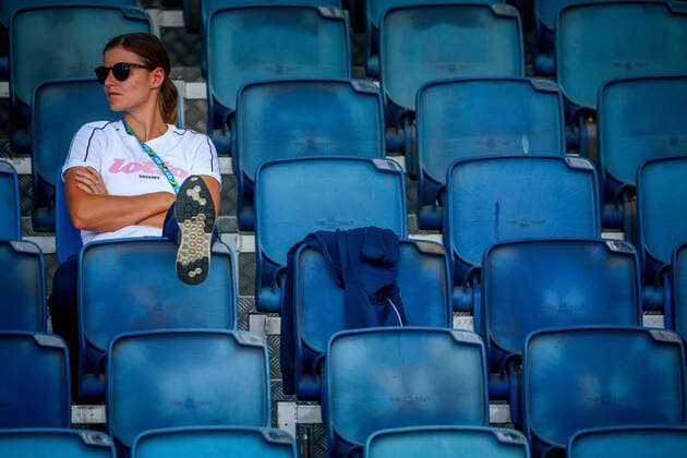 Greet Minnen WTA, Tennis Damen 80) attends a first round game of the women s qualifications between Belgian Bonaventure (WTA 235) and Romania s Buzarnescu (WTA 122) ahead of the Australian Open tennis Grand Slam, Tuesday 11 January 2022 in Melbourne Park, Melbourne, Australia. The 2022 edition of the Australian Grand Slam takes place in the ongoing pandemic. PATRICKxHAMILTON  x3171457x