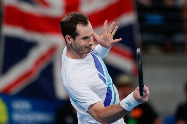 Andy Murray of Great Britain plays a shot against Viktor Durasovic of Norway during the first round match at Sydney Tennis Classic 2022 at Sydney Olympic Park Tennis Centre, Sydney, Australia on 11 January 2022. Copyright: xPeterxDovganx 30470125