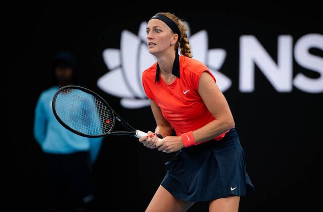January 10, 2022, SYDNEY, AUSTRALIA: Petra Kvitova of the Czech Republic in action during the first round of the 2022 Sydney Tennis Classic WTA, Tennis Damen 500 tennis tournament against Arantxa Rus of the Netherlands SYDNEY AUSTRALIA - ZUMAa181 20220110_zaa_a181_032 Copyright: xRobxPrangex
