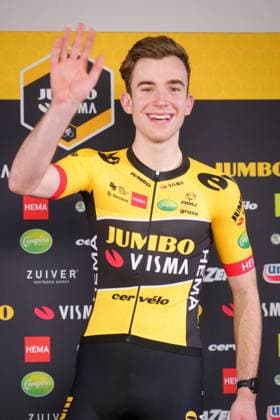 British Michel Hessmann of Jumbo-Visma pictured during the media day of Dutch cycling team Jumbo Visma in Mutxamel, Alicante, Spain, Tuesday 11 January 2022, in preparation of the upcoming season. JOMAxGARCIA  x3171922x