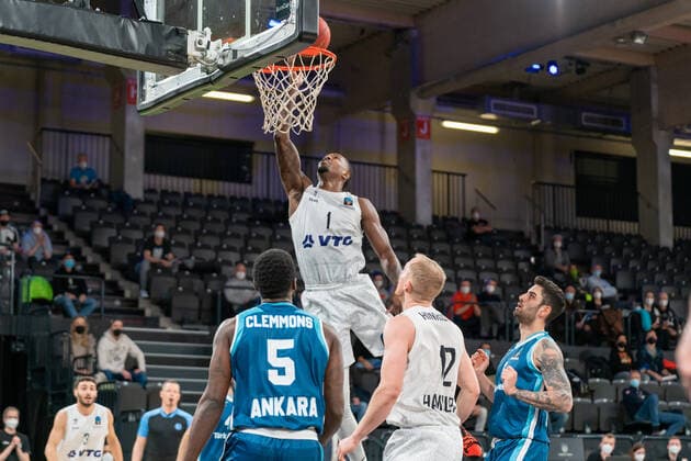 Scored by Zach Brown Hamburg Towers 1 Hamburg Towers vs Turk Telekom Ankara, basketball, Eurocup, group stage, matchday 9, 2021 2022 season, 11 01 2022 Marcel von Fehrn Hamburg Towers vs Turk Telekom Ankara, basketball, Eurocup, group stage, matchday 9, 2021 2022 season, 11 01 2022 Hamburg Copyright: xEibnerxPressefoto MarcelxvonxFehrnx EP_MFN