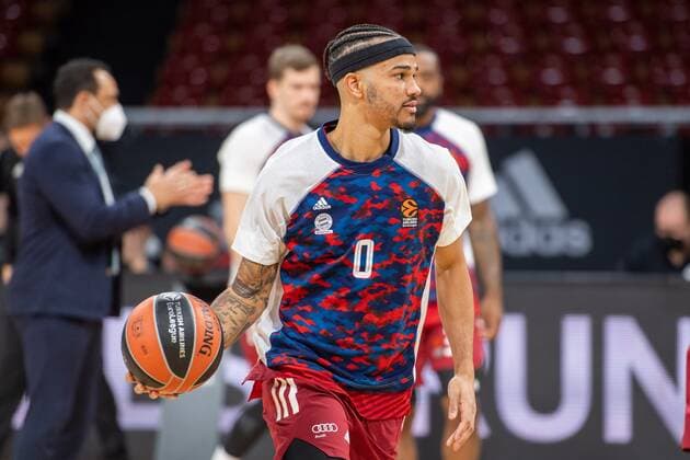 Nick Weiler Babb 0 FC Bayern , during warmup, FC Bayern Basketball vs Zalgiris Kaunas, Euroleague, 11 01 2022 Munich Bavaria Germany Copyright: xkolbert-press UlrichxGamelx