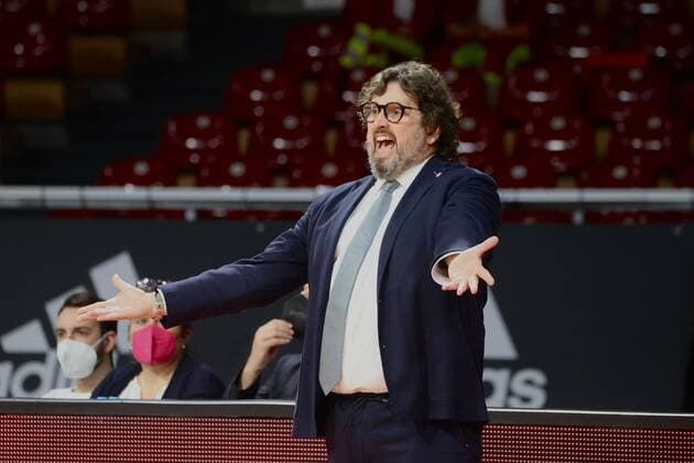 Bayerns Head Coach Andrea TRINCHIERI Basketball, FC Bayern Kaunas, on 11 01 2022, Basketball Euroleague, FC Bayern Basketball Zalgiris Kaunas, 2021 2022 season, in Munich, A U D I D O M E, Germany Source Copyright Credit Oryk HAIST xx