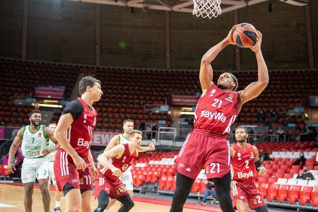 Vladimir Lucic 11 FC Bayern , Augustine Rubit 21 FC Bayern , FC Bayern Basketball vs Zalgiris Kaunas, Euroleague, 11 01 2022 Muenchen Bayern Germany Copyright: xkolbert-press UlrichxGamelx