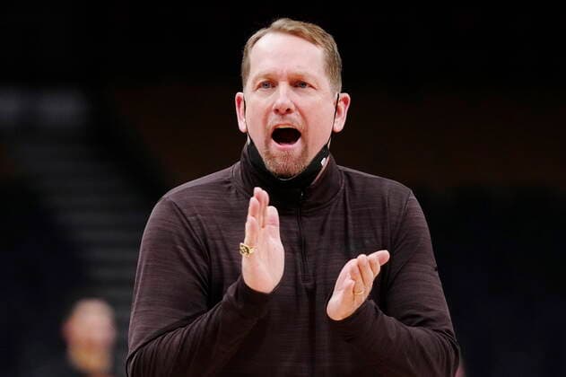 January 11, 2022, Toronto, ON, CANADA: Toronto Raptors head coach Nick Nurse reacts during second half NBA, Basketball Herren, USA basketball action against the Phoenix Suns in Toronto on Tuesday, January 11, 2022. Canada News - January 11, 2022  - ZUMAc35_ 20220111_zaf_c35_060 Copyright: xFrankxGunnx