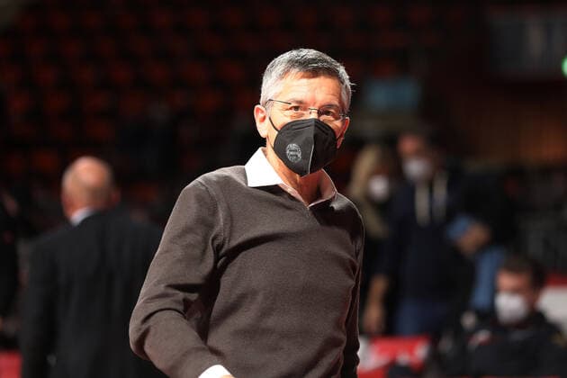 President Herbert Hainer GER, FC Bayern Basketball vs BC Zalgiris Kaunas, Basketball, EuroLeague, Season 2021 2022, 11 01 2022, GER, FC Bayern Basketball vs BC Zalgiris Kaunas, Basketball, EuroLeague, Season 2021 2022, 11 01 2022, Munich Copyright: xEIBNER MarcelxEngelbrechtx EP_EER