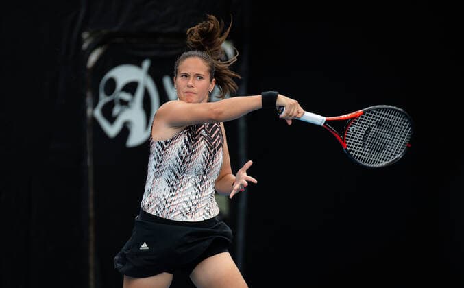 January 12, 2022, SYDNEY, AUSTRALIA: Daria Kasatkina of Russia in action during the second round of the 2022 Sydney Tennis Classic WTA, Tennis Damen 500 tennis tournament against Elise Mertens of Belgium SYDNEY AUSTRALIA - ZUMAa181 20220112_zaa_a181_038 Copyright: xRobxPrangex