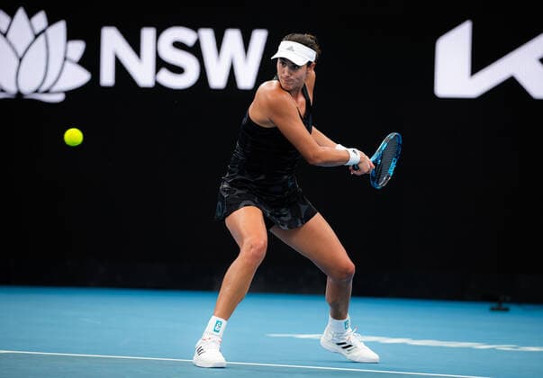 January 12, 2022, SYDNEY, AUSTRALIA: Garbine Muguruza of Spain in action during the second round of the 2022 Sydney Tennis Classic WTA, Tennis Damen 500 tennis tournament against Ekaterina Alexandrova of Russia SYDNEY AUSTRALIA - ZUMAa181 20220112_zaa_a181_051 Copyright: xRobxPrangex