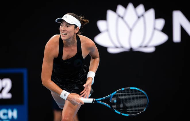 January 12, 2022, SYDNEY, AUSTRALIA: Garbine Muguruza of Spain in action during the second round of the 2022 Sydney Tennis Classic WTA, Tennis Damen 500 tennis tournament against Ekaterina Alexandrova of Russia SYDNEY AUSTRALIA - ZUMAa181 20220112_zaa_a181_053 Copyright: xRobxPrangex