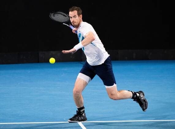 Mandatory Credit: Photo by Shutterstock (12757262dp) Andy Murray in action during his round of 16 match Sydney Tennis Classic, Day 4, Tennis, Olympic Park, Sydney, Australia - 12 Jan 2022 Sydney Tennis Classic, Day 4, Tennis, Olympic Park, Sydney, Australia - 12 Jan 2022  Copyright: xShutterstockx 12757262dp