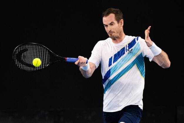 Mandatory Credit: Photo by Shutterstock (12757262de) Andy Murray in action during his round of 16 match Sydney Tennis Classic, Day 4, Tennis, Olympic Park, Sydney, Australia - 12 Jan 2022 Sydney Tennis Classic, Day 4, Tennis, Olympic Park, Sydney, Australia - 12 Jan 2022  Copyright: xShutterstockx 12757262de