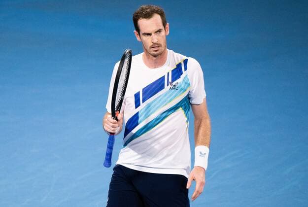 Mandatory Credit: Photo by Shutterstock (12757262du) Andy Murray reacts during his round of 16 match Sydney Tennis Classic, Day 4, Tennis, Olympic Park, Sydney, Australia - 12 Jan 2022 Sydney Tennis Classic, Day 4, Tennis, Olympic Park, Sydney, Australia - 12 Jan 2022  Copyright: xShutterstockx 12757262du