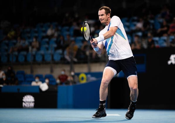 Mandatory Credit: Photo by Shutterstock (12757262et) Andy Murray in action during his round of 16 match Sydney Tennis Classic, Day 4, Tennis, Olympic Park, Sydney, Australia - 12 Jan 2022 Sydney Tennis Classic, Day 4, Tennis, Olympic Park, Sydney, Australia - 12 Jan 2022  Copyright: xShutterstockx 12757262et