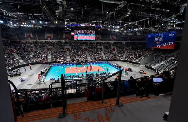 2022.01.12 Gliwice Siatkowka Mezczyzn CEV Liga Mistrzow 2022 Grupa Azoty ZAKSA Kedzierzyn-Kozle - Cucine Lube Civitanova N z Arena Gliwice kibice ZAKSA widok Foto Lukasz Sobala PressFocus 2022.01.12 Gliwice Men Volleyball Champions League Volley 2022 Grupa Azoty ZAKSA Kedzierzyn-Kozle - Cucine Lube Civitanova Arena Gliwice kibice ZAKSA widok Credit: Lukasz Sobala PressFocus NEWSPIX.PL --- Newspix.pl  20220112PF_LS262