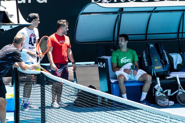 Tennis, Australian Open, Novak Djokovic breaks off practice