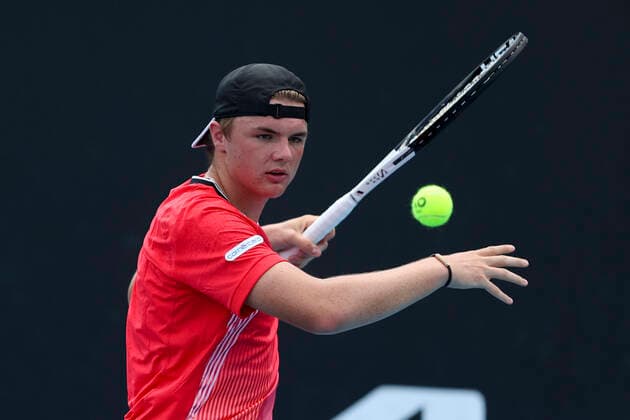 Dominic Stricker SUI , Qualifying Round, Australian Open 2022 Tennis Australian Open 2022 Grand Slam Melbourne Park Melbourne Victoria Australia 13 January 2022 Copyright: xJuergenxHasenkopfx