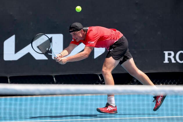 Dominic Stricker SUI , Qualifying Round, Australian Open 2022 Tennis Australian Open 2022 Grand Slam Melbourne Park Melbourne Victoria Australia 13 January 2022 Copyright: xJuergenxHasenkopfx