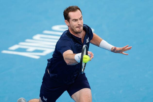 Tennis, ATP-Turnier in Sydney Andy Murray of Great Britain plays a forehand against David Goffin of Belgium in the Quarter Final during the Sydney Tennis Classic 2022 at Sydney Olympic Park Tennis Centre, Sydney, Australia on 13 January 2022. Copyright: xPeterxDovganx 30470448