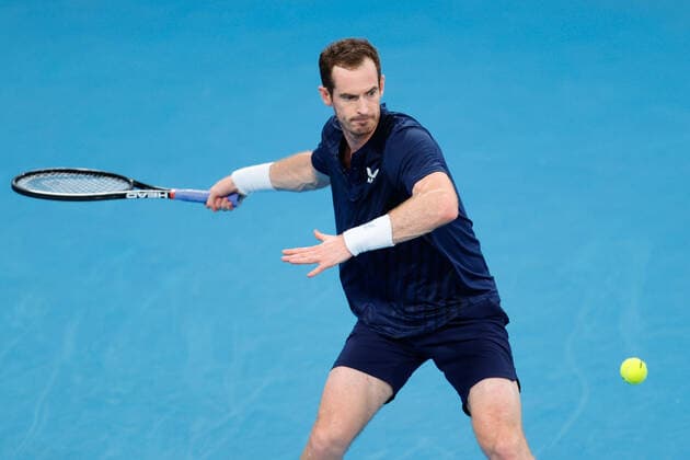 Tennis, ATP-Turnier in Sydney Andy Murray of Great Britain plays a forehand against David Goffin of Belgium in the Quarter Final during the Sydney Tennis Classic 2022 at Sydney Olympic Park Tennis Centre, Sydney, Australia on 13 January 2022. Copyright: xPeterxDovganx 30470449