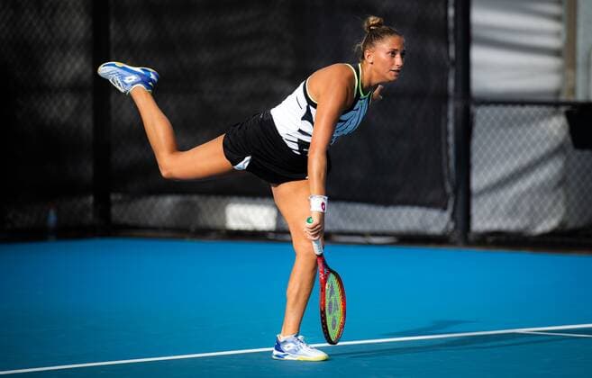 Mandatory Credit: Photo by Rob Prange Shutterstock (12751288cu) Panna Udvardy of Hungary playing doubles at the 2022 Sydney Tennis Classic WTA, Tennis Damen 500 tennis tournament Sydney Tennis Classic, Day 4, Tennis, Olympic Park, Sydney, Australia - 13 Jan 2022 Sydney Tennis Classic, Day 4, Tennis, Olympic Park, Sydney, Australia - 13 Jan 2022 Copyright: xRobxPrange Shutterstockx 12751288cu