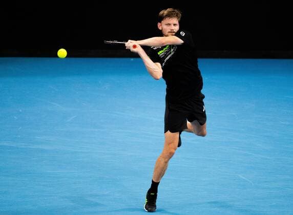 Mandatory Credit: Photo by Shutterstock (12757785t) David Goffin in action during his Quarter Final Match Sydney Tennis Classic, Day 5, Tennis, Olympic Park, Sydney, Australia - 13 Jan 2022 Sydney Tennis Classic, Day 5, Tennis, Olympic Park, Sydney, Australia - 13 Jan 2022  Copyright: xShutterstockx 12757785t