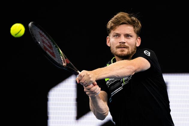 Mandatory Credit: Photo by Shutterstock (12757785n) David Goffin in action during his Quarter Final Match Sydney Tennis Classic, Day 5, Tennis, Olympic Park, Sydney, Australia - 13 Jan 2022 Sydney Tennis Classic, Day 5, Tennis, Olympic Park, Sydney, Australia - 13 Jan 2022  Copyright: xShutterstockx 12757785n