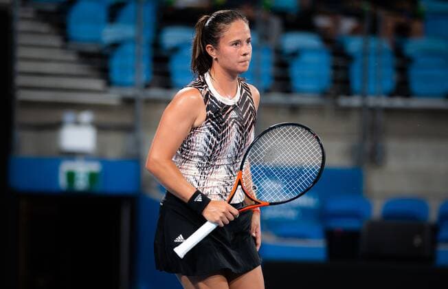 Mandatory Credit: Photo by Rob Prange Shutterstock (12751288dy) Daria Kasatkina of Russia in action during the quarter-final of the 2022 Sydney Tennis Classic WTA, Tennis Damen 500 tennis tournament Sydney Tennis Classic, Day 4, Tennis, Olympic Park, Sydney, Australia - 13 Jan 2022 Sydney Tennis Classic, Day 4, Tennis, Olympic Park, Sydney, Australia - 13 Jan 2022 Copyright: xRobxPrange Shutterstockx 12751288dy
