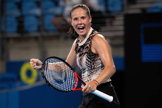 SYDNEY TENNIS CLASSIC, Daria Kasatkina of Russia in action during her quarter final match against Garbine Muguruza of Spain on Day 4 of the Sydney Tennis Classic at Ken Rosewall Arena, in Sydney, Thursday, January 13, 2022. ( NO ARCHIVING, EDITORIAL USE ONLY, NO USE IN BOOKS WITHOUT CONSENT SYDNEY NSW AUSTRALIA  Copyright: xJAMESxGOURLEYx 20220113001613022866