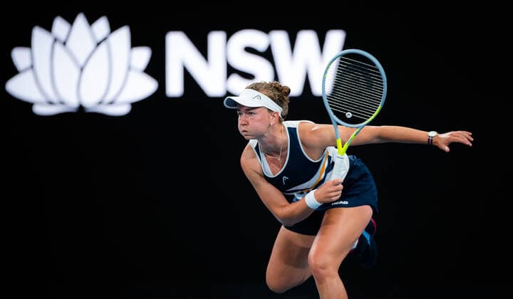 January 12, 2022, SYDNAY, AUSTRALIA: Barbora Krejcikova of the Czech Republic in action during the second round of the 2022 Sydney Tennis Classic WTA, Tennis Damen 500 tennis tournament against Jaqueline Cristian of Romania SYDNAY AUSTRALIA - ZUMAa181 20220112_zaa_a181_134 Copyright: xRobxPrangex