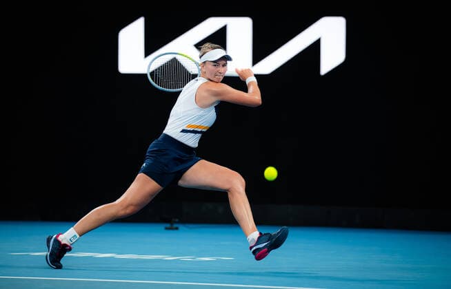 January 12, 2022, SYDNAY, AUSTRALIA: Barbora Krejcikova of the Czech Republic in action during the second round of the 2022 Sydney Tennis Classic WTA, Tennis Damen 500 tennis tournament against Jaqueline Cristian of Romania SYDNAY AUSTRALIA - ZUMAa181 20220112_zaa_a181_136 Copyright: xRobxPrangex