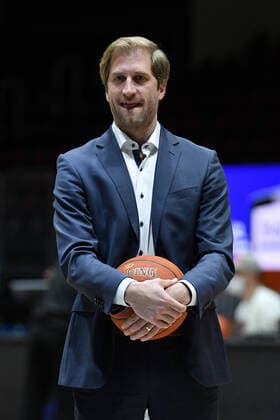 Olivier Foucart Assistant Coach, Assistant Coach, BG Goettingen , Niners Chemnitz vs BG Goettingen, easycredit Basketball Bundesliga, 12 01 2022 Niners Chemnitz vs BG Goettingen, easycredit Basketball Bundesliga, 12 01 2022 Chemnitz Copyright: xBertxHarzer xEibner-xPressefotox
