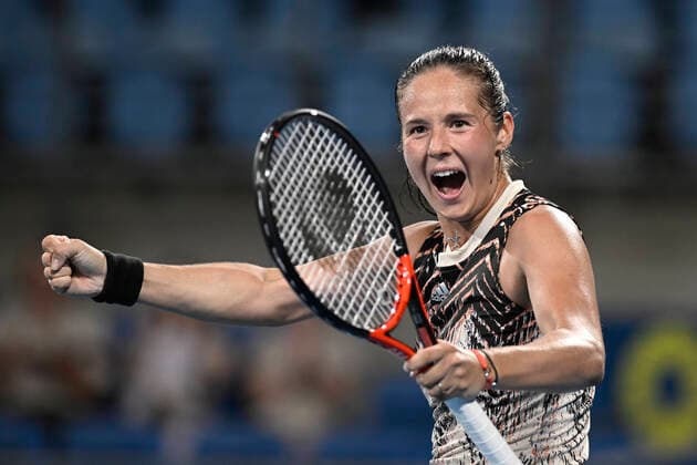13th January 2022: Ken Rosewall Arena, Sydney Olympic Park, Sydney, Australia; Sydney Tennis Classic, Day 5: Daria Kasatkina of Russia reacts after defeating Garbine Muguruza of Spain 2 sets to 0  ActionPlus12355894 NigelxOwen